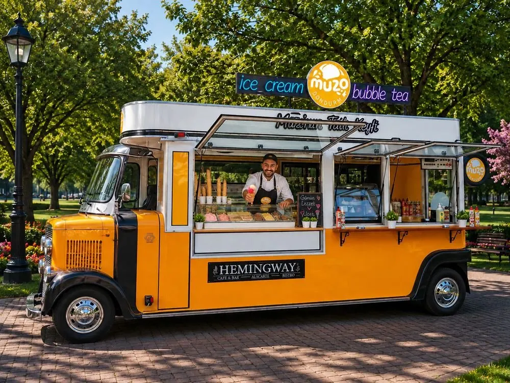 Hemingway serving ice cream