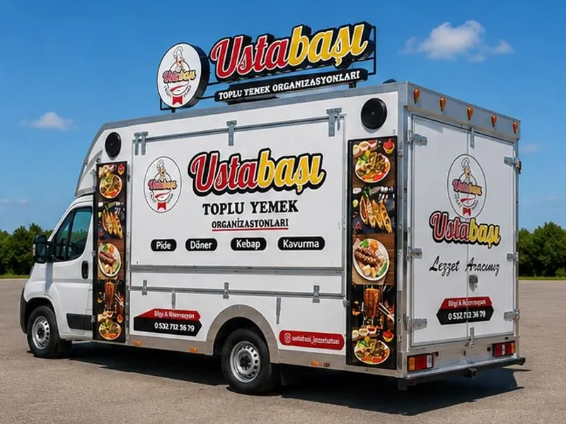 Ustabaşı catering aracı, önden görünüm