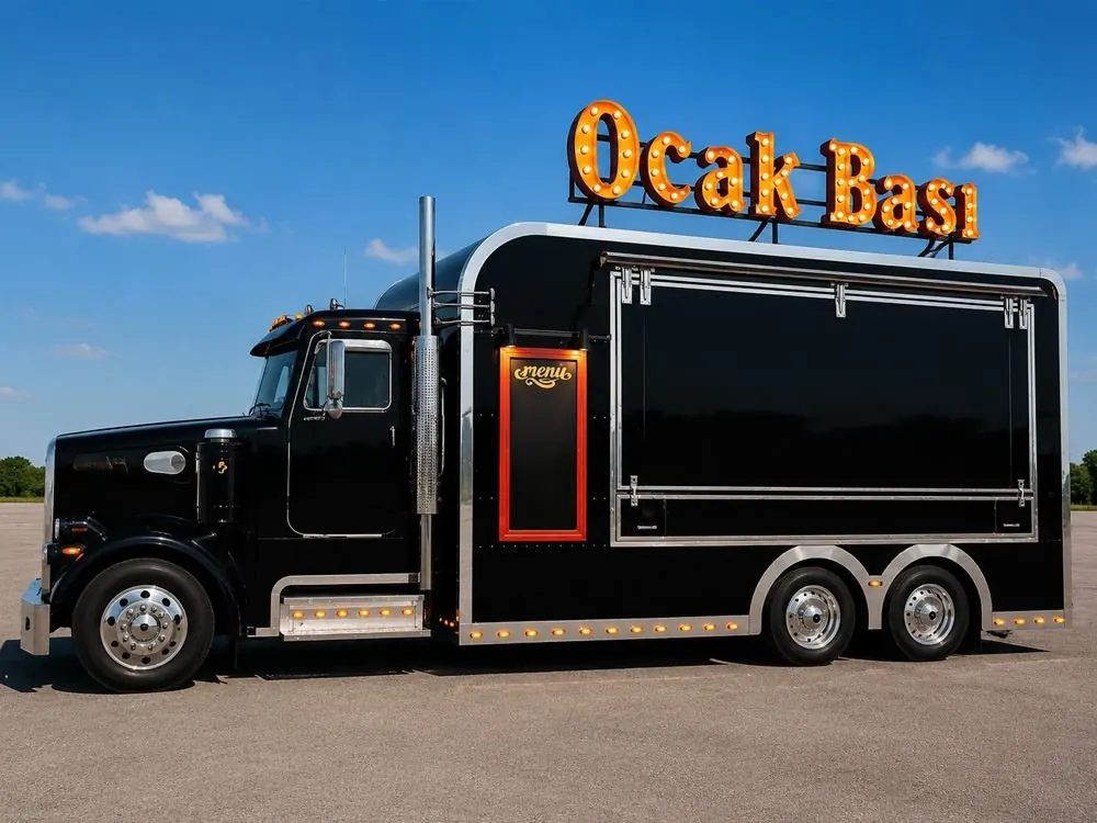 Ocak Başı ızgara food truck'ı, yandan görünüm